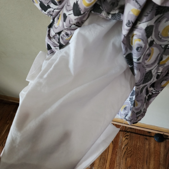 Boden Gray Geometric Fit & Flare Knee Length Dress Size 6 Regular 6R - Picture 8 of 9